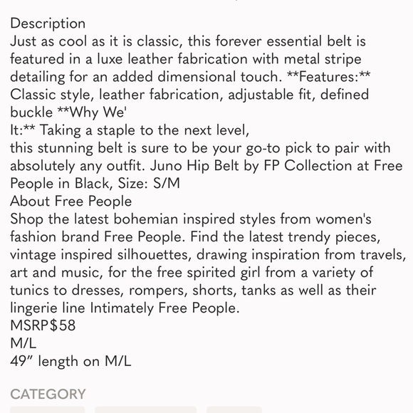 Free People We The Free Juno Belt in Blue - Picture 3 of 3